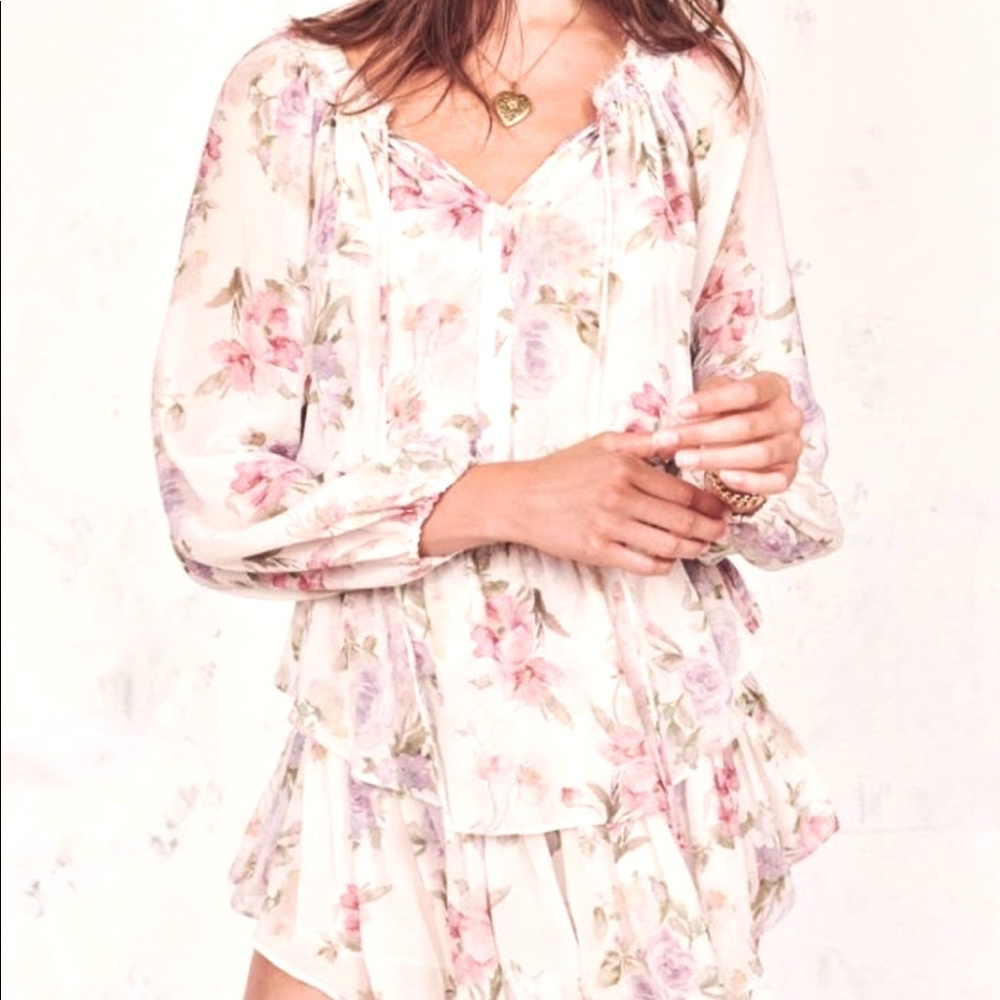 NWOT Loveshack Fancy Popover Mini Dress